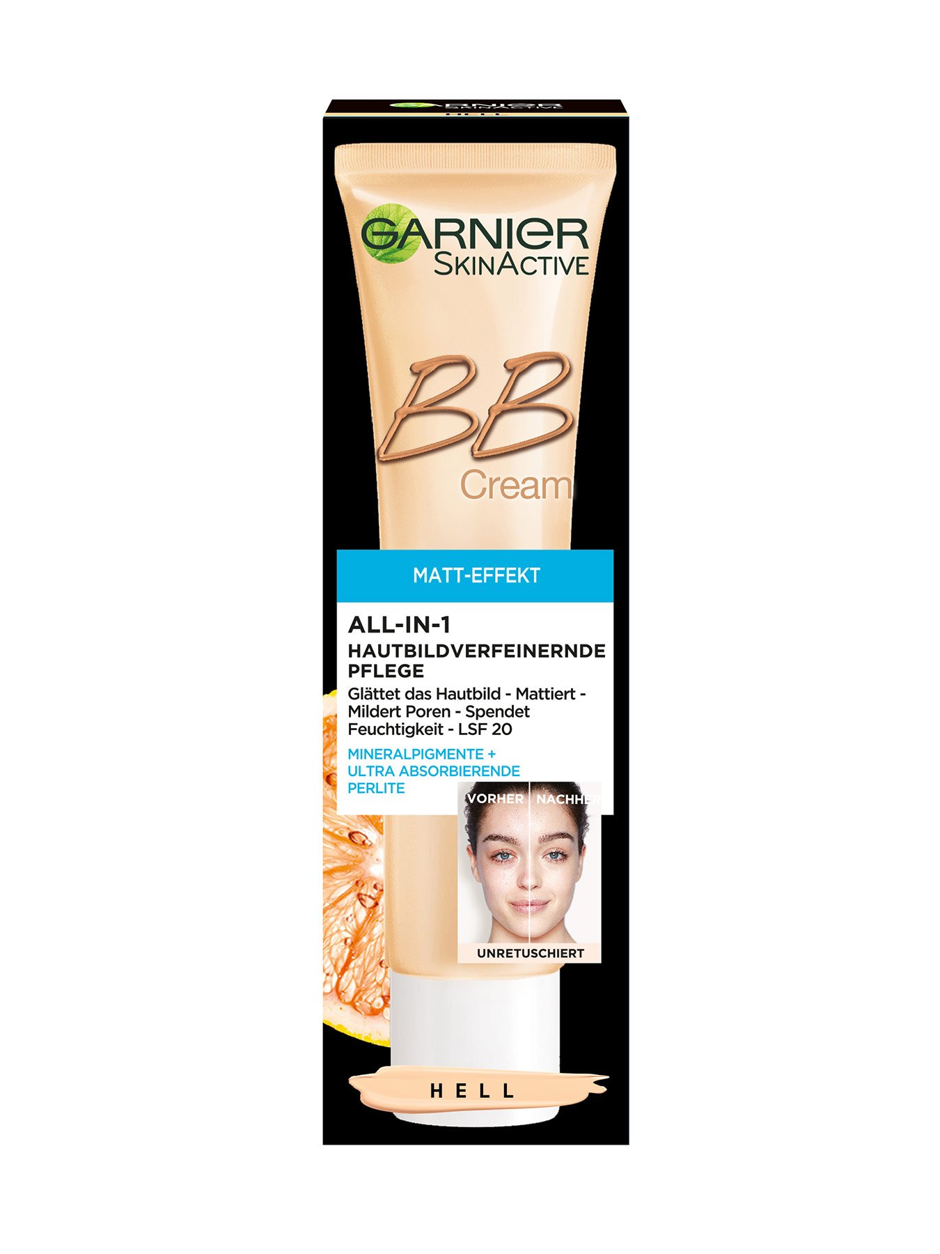 Miracle-Skin-Perfector--Matt-Effekt-Hell-BB-Cream-40ml-Verpackung-Vorderseite-Garnier-Deutschland-gr